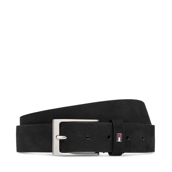 Pasek Tommy Hilfiger. Czarne paski Tommy Hilfiger, bez wzorów, z nubiku. Za 249.99 zł.
