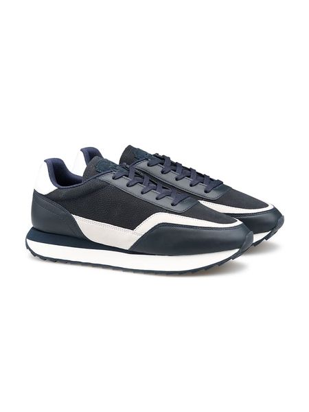 LLOYD Skórzane sneakersy w kolorze granatowym rozmiar: 45. Niebieskie buty sportowe casual Lloyd, bez wzorów, bez zapięcia. Za 325.03 zł.