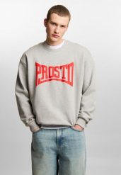 Bluza sportowa męska Prosto Ever bez kaptura. Szare bluzy bez kaptura Prosto., m, bez wzorów, bez kaptura. Za 232.99 zł.