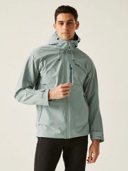 Regatta Kurtka przeciwdeszczowa "Okara" w kolorze błękitnym rozmiar: L. Niebieskie kurtki outdoor i hardshell Regatta, l, bez wzorów, bez kaptura. Za 188.85 zł.