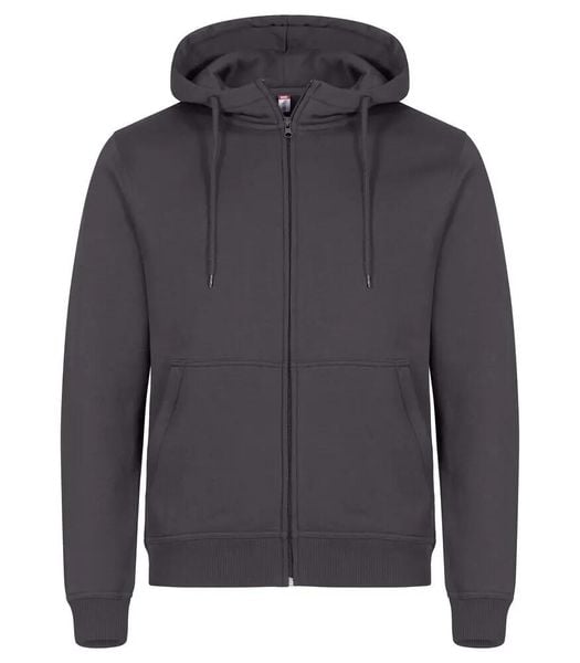 Clique Miami Hoody Full Zip – Bluza z kapturem z bawełny i poliestru. Szare bluzy z kapturem CLIQUE, uniwersalny, bez wzorów, z bawełny, z kapturem. Za 193.98 zł.
