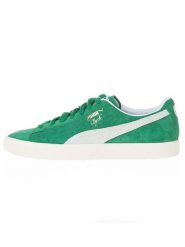 Puma Skórzane sneakersy "Clyde OG" w kolorze zielono-kremowym rozmiar: 43. Brązowe buty sportowe casual Puma, bez wzorów, bez zapięcia. Za 201.55 zł.