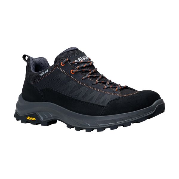 Buty trekkingowe męskie Alpinus Kominite Low Hydrotex, Vibram. Czarne trekkingi Alpinus, bez wzorów, bez zapięcia. Za 459.00 zł.
