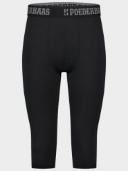 Legginsy termoaktywne męskie Poederbaas 3/4 Lekkie. Czarne legginsy długie sportowe POEDERBAAS, m, bez wzorów, z materiału, narciarskie. Za 199.42 zł.