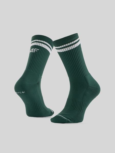 4F Skarpetki tenisowe długie (2-pack) męskie - zielone 39-42. Zielone skarpetki sportowe 4F, bez wzorów. Za 39.99 zł.