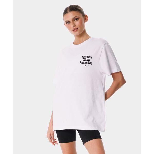Bawełniany T-shirt z nadrukiem uniseks Carpatree. Białe t-shirty sportowe CARPATREE, bez wzorów, z bawełny, bez ramiączek, na fitness i siłownię. W wyprzedaży za 104.99 zł.