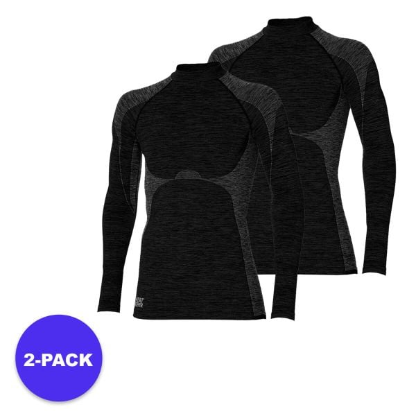 Koszulka termoaktywna męska 2 szt. Czarne bielizna termoaktywna HEAT KEEPER, na zimę, m, bez wzorów, z bawełny, bez ramiączek, narciarskie. W wyprzedaży za 205.45 zł.