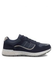 Lanetti Sneakersy MP07-01543-05B Granatowy. Niebieskie buty sportowe casual Lanetti, bez wzorów, z syntetyku, bez zapięcia. Za 179.99 zł.