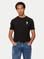 U.S. Polo Assn. T-Shirt MUP3311 Czarny Slim Fit. Czarne koszulki polo U.S. Polo Assn., m, bez wzorów, z bawełny, bez kołnierzyka, bez ramiączek. Za 109.99 zł.