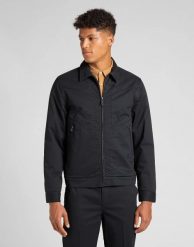 LEE WESTERN JACKET BLACK L89TQF01 112141027. Czarne płaszcze Lee, l, bez wzorów, bez kaptura. Za 209.99 zł.