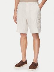 Calvin Klein Jeans Szorty materiałowe LV04RF610G Beżowy jasny Regular Fit. Brązowe szorty Calvin Klein Jeans, m, bez wzorów, z bawełny. Za 409.99 zł.