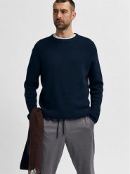 Selected Homme Sweter 16079776 Granatowy Regular Fit. Niebieskie swetry rozpinane Selected Homme, m, bez wzorów, z bawełny, bez kołnierzyka, bez ramiączek. Za 199.99 zł.