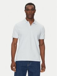 Calvin Klein Jeans Polo LV040EM269 Błękitny Regular Fit. Niebieskie koszulki polo Calvin Klein Jeans, m, bez wzorów, z bawełny, bez kołnierzyka, bez ramiączek. Za 159.99 zł.