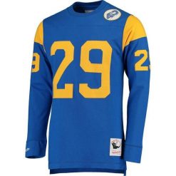 Bluza Mitchell & Ness Ls Los Angeles Rams. Niebieskie bluzy Mitchell & Ness, m, bez wzorów, bez kaptura. Za 474.00 zł.