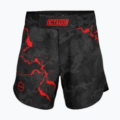 Spodenki treningowe męskie Octagon Marble Camo MMA. Czarne krótkie spodenki sportowe OCTAGON, m, bez wzorów, z materiału. Za 159.99 zł.