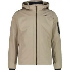 Cmp Lekka Kurtka Softshell Męska – Wiatro- i wodoodporna, 100% poliester. Brązowe kurtki CMP, m, bez wzorów, z poliesteru. Za 312.50 zł.