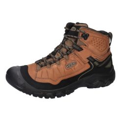 Buty trekkingowe męskie Keen Targhee Iv Mid Wp. Brązowe buty turystyczne Keen, bez wzorów, z materiału, za kostkę, bez zapięcia, trekkingowe. Za 764.00 zł.