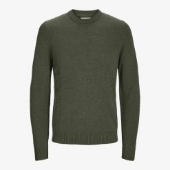 Sweter Jack & Jones Clambswool żółw morski. Zielone swetry nierozpinane Jack&Jones, m, bez wzorów, bez kołnierzyka, bez ramiączek. Za 296.06 zł.