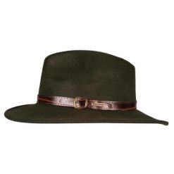 Kapelusz wełniany, składany HORKA. Zielone kapelusze HORKA, bez wzorów, z materiału, eleganckie. Za 263.50 zł.