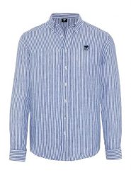 Polo Sylt Lniana koszula - Regular fit - w kolorze niebieskim rozmiar: XXL. Niebieskie koszule Polo Sylt, xxl, bez wzorów, ze lnu, bez kołnierzyka, bez ramiączek. Za 131.74 zł.