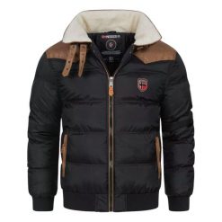 Kurtka turystyczna męska Geographical Norway Abramovitch. Czarne kurtki Geographical Norway, m, bez wzorów, z poliamidu, bez kaptura. W wyprzedaży za 390.99 zł.