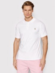 Polo Ralph Lauren Polo 710685514001 Biały Slim Fit. Białe koszulki polo Polo Ralph Lauren, m, bez wzorów, z bawełny, bez kołnierzyka, bez ramiączek. Za 379.99 zł.
