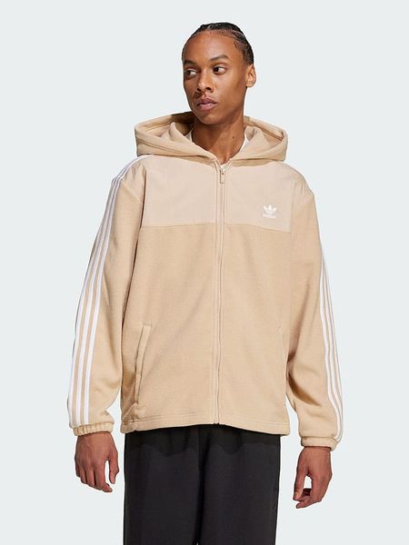 Adidas Bluza "Originals Adicolor 3-Stripes" w kolorze beżowym rozmiar: L. Brązowe bluzy Adidas, l, bez wzorów, z bawełny, bez kaptura. Za 164.79 zł.
