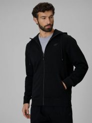 Bluza dresowa regular z kapturem męska 4F 4FRMM00TSWSM3058. Czarne bluzy z kapturem 4F, m, bez wzorów, z bawełny, z kapturem. Za 169.99 zł.