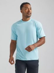 WRANGLER SS PERFORMANCE TEE MĘSKI T-SHIRT KOSZULKA WA7BDU46L 112333357. Niebieskie t-shirty Wrangler, l, bez wzorów, z elastanu, bez kołnierzyka, bez ramiączek. Za 79.99 zł.