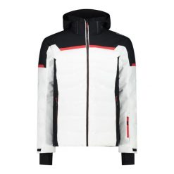 Kurtka narciarska z kapturem i zamkiem CMP. Białe kurtki narciarskie i snowboardowe CMP, m, bez wzorów, narciarskie. W wyprzedaży za 1,025.00 zł.