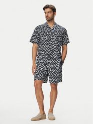 Jack & Jones Komplet koszula i szorty materiałowe Milo Seersucker Resort 12297829 Granatowy Loose Fit. Niebieskie koszule Jack & Jones, m, bez wzorów, z bawełny, bez kołnierzyka, bez ramiączek. Za 249.99 zł.