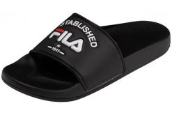 Klapki basenowe męskie Fila Baywalk '23. Czarne klapki Fila, z materiału. Za 61.49 zł.