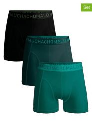 Muchachomalo Bokserki (3 pary) w kolorze czarno-zielonym rozmiar: M. Czarne bokserki MUCHACHOMALO, m, bez wzorów. Za 94.45 zł.
