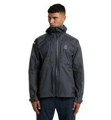 HAGLOFS Kurtka męska L.I.M Rugged GTX Jacket Men magnetite-S. Szare kurtki Haglöfs, l, bez wzorów, z gore-texu, bez kaptura. Za 837.79 zł.