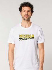 American Universities Koszulka "Michigan Wolverines" w kolorze białym rozmiar: XL. Białe bezrękawniki American Universities, xl, bez wzorów, z bawełny, bez kołnierzyka, bez ramiączek. Za 59.45 zł.