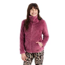 Dziewczęcy polar rozpinany na całej długości Protest Riri. Czerwone bluzy z polaru Protest, na zimę, bez wzorów, z polaru, bez kaptura. Za 245.00 zł.