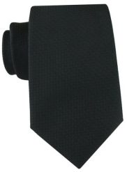 Czarny Krawat z Mikrostrukturą Tkaniny - Alties. Czarne krawaty i muchy Alties, bez wzorów, z tkaniny. Za 55.00 zł.