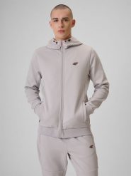 4F Bluza dresowa regular z kapturem męska - szara XXL. Szare bluzy 4F, m, bez wzorów, z dresówki, z kapturem. Za 229.99 zł.