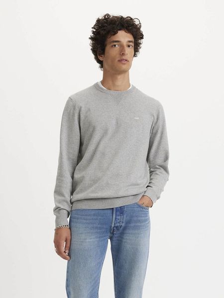 Levi's Sweter w kolorze szarym rozmiar: M. Szare swetry nierozpinane Levi's®, m, bez wzorów, z bawełny, bez kołnierzyka, bez ramiączek. Za 106.38 zł.