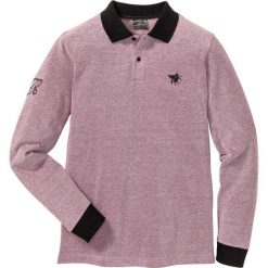 Shirt polo z długim rękawem Regular Fit bonprix czerwony rubinowy melanż. Bluzki z długim rękawem marki bonprix. Za 49.99 zł.