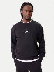 Adidas Bluza Essentials Feel Cozy JE3837 Czarny Regular Fit. Czarne bluzy Adidas, l, bez wzorów, z bawełny, bez kaptura. Za 179.99 zł.