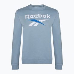 Bluza męska Reebok Identity Big Logo Fleece Crew. Niebieskie bluzy bez kaptura Reebok, m, bez wzorów, z bawełny, bez kaptura. Za 169.99 zł.
