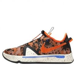 Buty koszykarskie męskie Nike PG 4 Digi Camo. Brązowe buty do koszykówki Nike, bez zapięcia, do koszykówki. Za 735.00 zł.