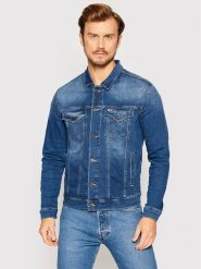 Tommy Jeans Kurtka jeansowa DM0DM10244 Niebieski Regular Fit. Niebieskie kurtki Tommy Jeans, m, bez wzorów, z bawełny, bez kaptura. Za 349.99 zł.