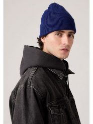Levi's Czapka beanie w kolorze granatowym rozmiar: onesize. Niebieskie czapki zimowe Levi's®, bez wzorów, z bawełny. Za 43.99 zł.