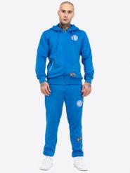 Dopasowany dres Benlee Rylin. Niebieskie komplety dresowe Benlee, s, z aplikacjami, z dresówki, bez ramiączek. Za 358.14 zł.