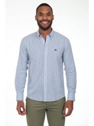 The Time of Bocha Koszula - Regular fit - w kolorze błękitnym rozmiar: XXL. Niebieskie koszule The Time of Bocha, xxl, bez wzorów, z bawełny, bez kołnierzyka, bez ramiączek. Za 130.99 zł.