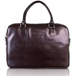 Torba skórzana Tizano TM05 czekoladowa. Brązowe torby na laptopa TIZANO. Za 414.00 zł.