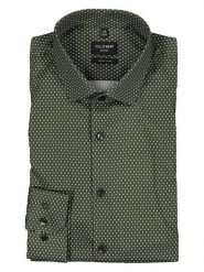 OLYMP Koszula "No 6 six" - Super Slim fit - w kolorze zielonym rozmiar: 40. Zielone koszule Olymp, bez wzorów, bez kołnierzyka, bez ramiączek. Za 130.05 zł.