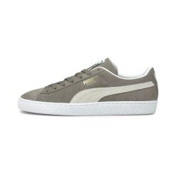 Puma Suede Klasyczne Eco Szary Sneakersy Dorosłych. Białe sztyblety Puma, bez wzorów, z zamszu, bez obcasa, bez zapięcia. Za 393.10 zł.